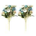 Artificial Flower Bridal Bouquet Home Decor Flower Simulation (blue)