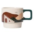 Big Handle Japanese Ceramic Coffee Mug for Coffee Tea Water Mug B