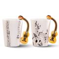 Guitar Handle Ceramic Free Spectrum Mug Unique Musical Instrument Cup