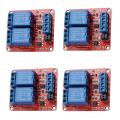 4pcs Dc 5v 2 Channel Relay Module Board with Optocoupler for Arduino