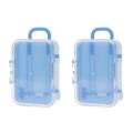 2x Blue Mini Roller Travel Suitcase Candy Box Personality Storage Box