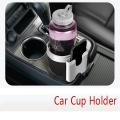 Car Cup Holder Air Vent Outlet Drink Coffee Bottle Holder Can Silver