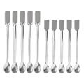 Stainless Steel Lab Scoop 10 Pcs Mini Spatula for Reagent Sampling