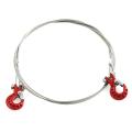 Rc Car Metal Tow Rope with Trailer Hook for Trx4 Axial Scx10 Red