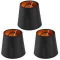 3pcs Cloth Bubble Type Lamp Shade Simple Accessory for Home-black
