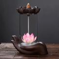 Zen Lotus Burner Smoke Incense Burner,50pcs Cone Incense Aromatherapy