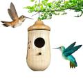 Bird House, Mini Bird House, Wooden Bird Swing Nest C