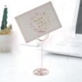 6 Pcs Heart Shape Photo Card Menu Clips for Wedding Party Rose Gold
