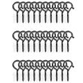 30pcs Q Hook with Safety Buckle, Windproof Screw Hook, Hook