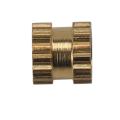M2 X 3mm Brass Cylinder Knurled Threaded Round Embedded Nuts 100pcs