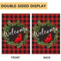 Christmas Garden Flag Double Sided,outdoor Decor for Outside Front, A