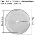2 Packs French Press Filters Mesh Screen for 34 Oz,8 Cup French Press