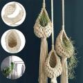 3x Tillandsia Hanging Basket Rope Holder Flower Home Decor (13cm)