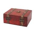 Jewelry Box Vintage Wooden Handmade Box with Mini Metal Lock