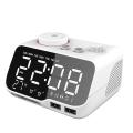 Usb Charger Led Digital Alarm Clock with Fm Radio, (white)eu Plug