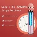 Bluetooth Dual Speaker Karaoke Mic for Live Streaming Speech Pink