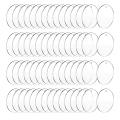 50 Pcs 3 Inch Acrylic Blanks with Hole Transparent Circle Ornament