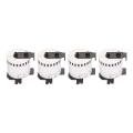 4pack for Brother Dk-22205 Printer Labels 62mm Roll+spool for Ql-560