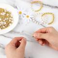 1800pcs Beads Making Kit, Gold Round Spacer Beads, for Diy Bracelet