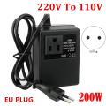 110v Step Down Travel Voltage Transformer Converter Eu Plug (only Used By Electrical Appliances With