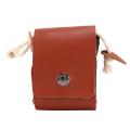 Collapsible Canvas Foraging Pouch Pu Leather Belt Pouch(brown)
