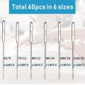 Sewing Machine Needles, 60pcs Universal Accessories for Denim Jeans
