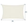 Sun Shade Sail with Mounting Ropes Sun Protection, White