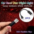 Car Led Starry Sky Lights Car Interior Atmosphere Light (red)