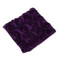 2x Purple Satin Rose Flower Square Pillow Cushion Pillowcase Case