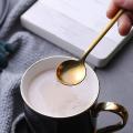 8 Packs, Gold-plated Stainless Steel Coffee Spoon, for Coffee Sugar