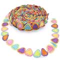 15 Yards Colorful Love Fabric Embroidery Polyester Diy Lace Applique