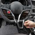 Steering Wheel Cover Trim for Alfa Romeo Giulia Stelvio 2017-2019