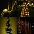 100 Leds Solar String Light Waterproof Rope Tube Lights Warm White