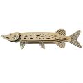 Vintage Wooden Fish Wall Decor Ornament Garden Gift-wood Color