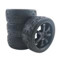 4pcs 12mm Hex 66mm Rc Car Rubber Tires Wheel Rim for 1/10 Model C