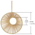 Round Macrame Wall Hanging Double-ring Woven Home Decor for Bedroom