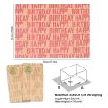 Kraft Birthday Gift Wrapping Paper,12 Sheets Folded Paper