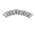 M5 Aluminum Flat Head Rivet Nut Insert Nuts Silver Tone 20pcs