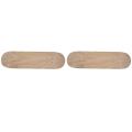 2x 8inch 8-layer Maple Blank Double Concave Skateboards Natural Deck