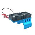 Motor Heat Sink with Two Cooling Fans for 1/10 Hsp Rc Car Blue