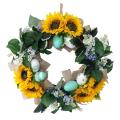 40cm Easter Wreath Easter Eggs Decoration Artificial Sunflower