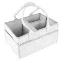 Baby Diaper Caddy Foldable Nursery Storage Basket (grey, 14x9x7 Inch)