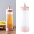 3 Pcs Squeeze Squirt Condiment Ketchup Bottle for Kitchen (pink)