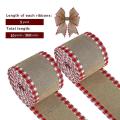 2 Rolls Buffalo Plaid Wired Edge Ribbons Wrapping Ribbon Rolls