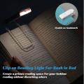 2 Pcs Rechargeable Clip On Book Lights for Reading In Bed Usb