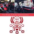 21 Pcs Car Interior Trim Kit for Jk Jeep Wrangler 2011-2017 (red)