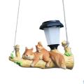 Led Solar Lamp Squirrel Sloth Hanging Resin Garden Pendan - Squirrel