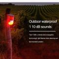 Solar Light Rechargeable Waterproof Led Alarm with Motion Sensor