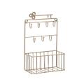 Wall Mounted Mail and Key Holder Rack Organizer Pocket (copper)