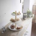 3 Tier Cake Stand Tray Fruit Platter Cupcake Holder Wooden Metal